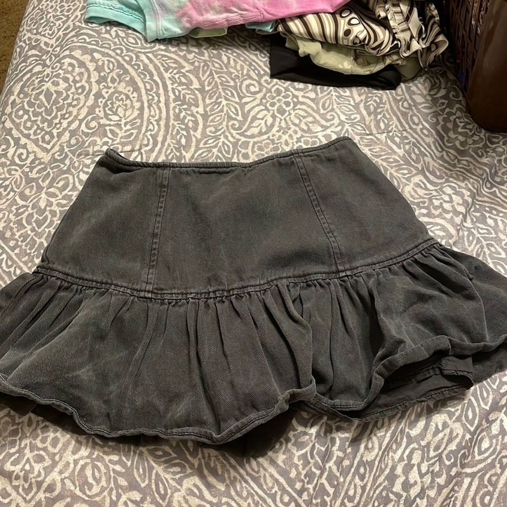 Black mini skort